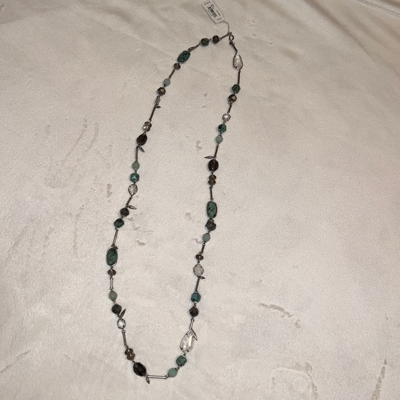 Kendra Scott Ruth Vintage Silver Turquoise Magnesite Necklace - Picture 1 of 3